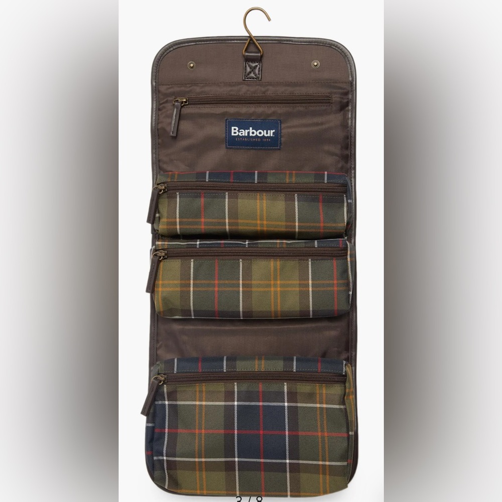 BARBOUR TARTAN HANGING WASH BAG New With Tags Nordstrom
